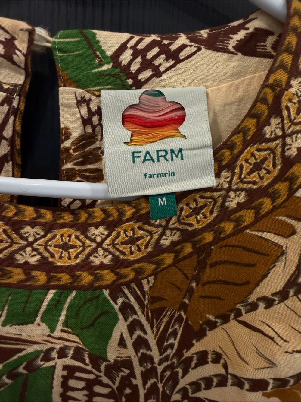 FARM Rio Girls Tropical Print Crop Top - Cream, Green & Yellow - Picture 2 of 4